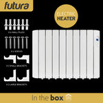Electric Panel Heater Oil Filled Radiator Day Timer Wall Mounted Low Energy Retention Digital Thermostat Convector | 1500w | White