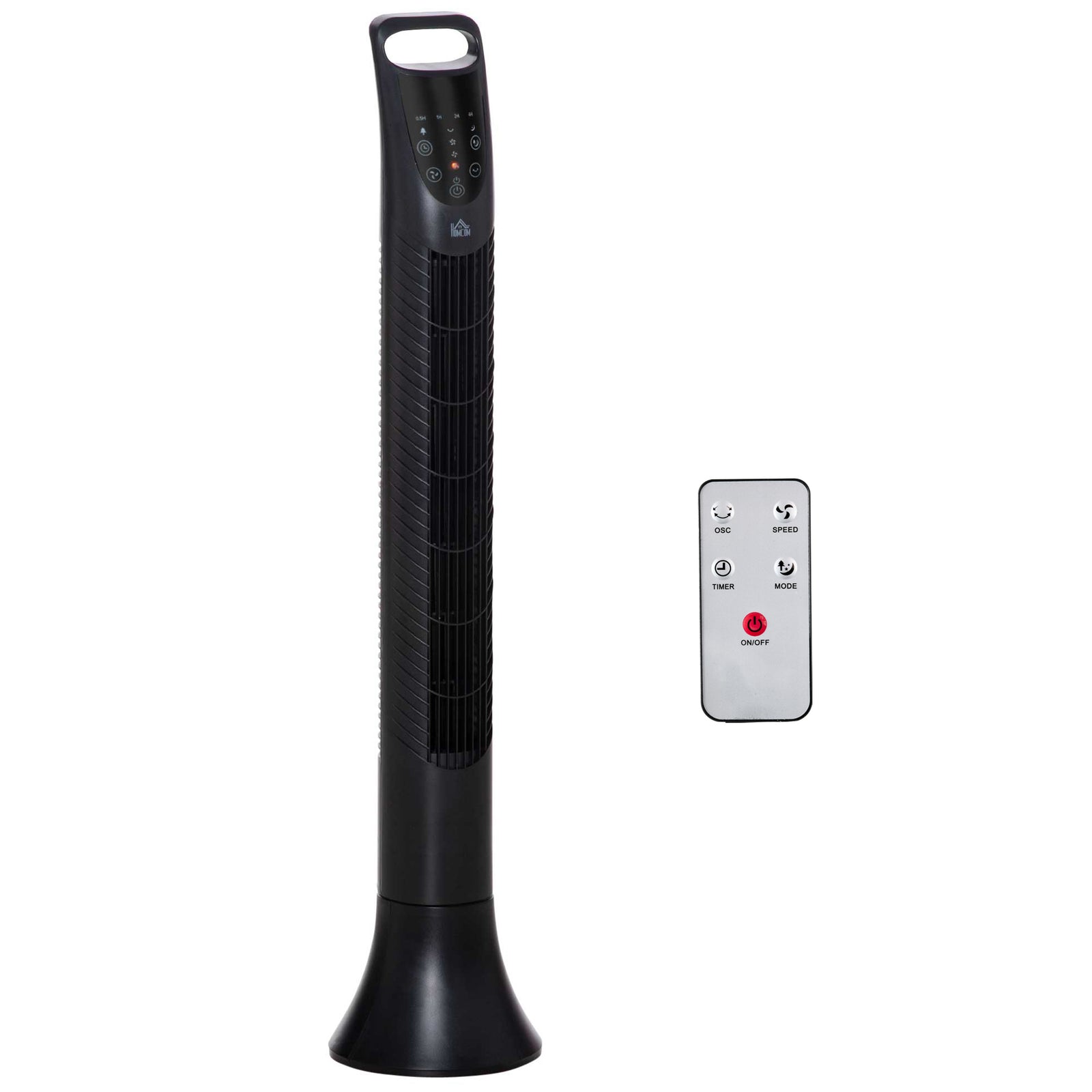 Led 36 Inch Tower Fan 70° Oscillation 3 Speed Remote | One Size | Black