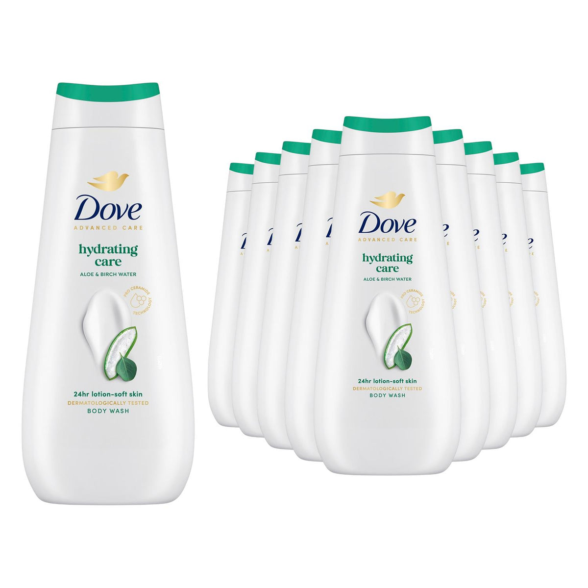 Advanced Care Hydrating Care Body Wash 24h Renewing Micromoisture | Set of 10 | White