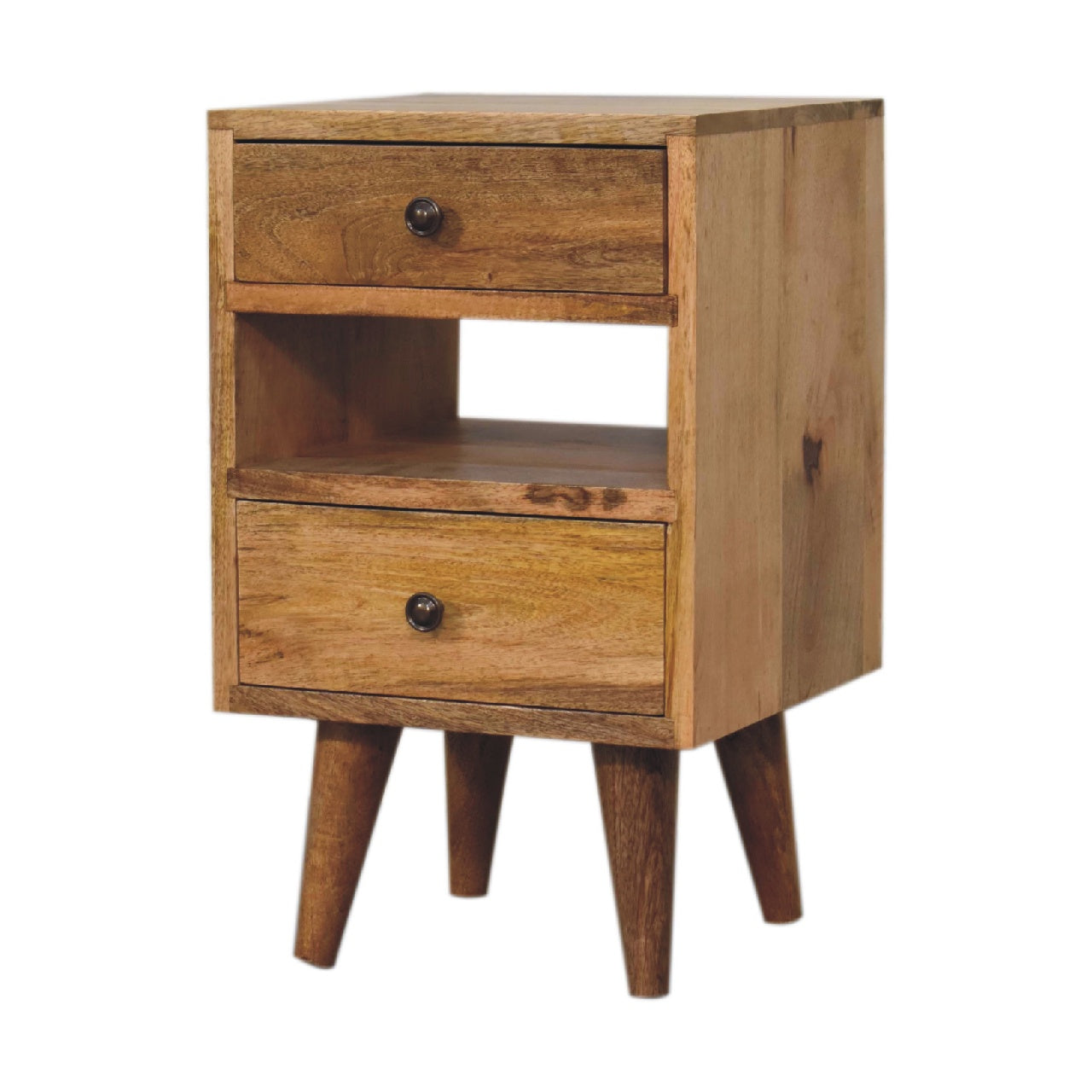 Solid Wood Mini Classic Multi Oak-ish Bedside