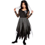 Girls Black Graveyard Bride Costume | Small