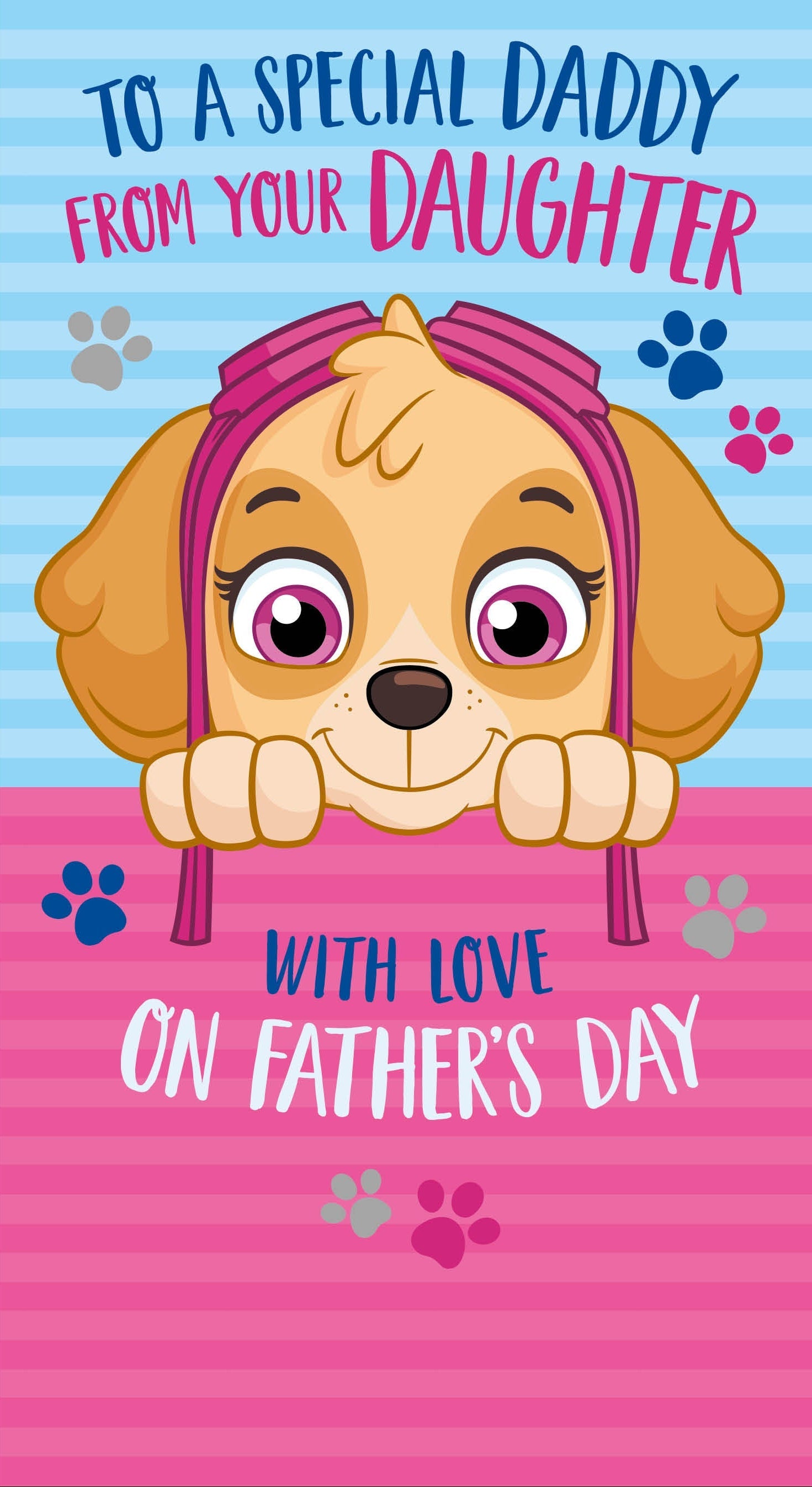 Paw Patrol Father's Day Card 'from Your Daughter' Official Product