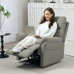 Recliner Armchair, Reclining Chair With Adjustable Leg Rest | One Size | Grey