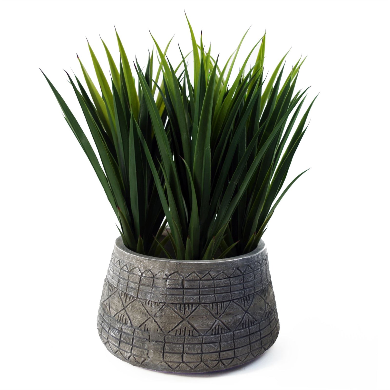 X 37cm Large Grey Gliese Embossed Planter 22cm