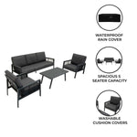 Aluminium 4 Piece Sofa Set | Anthracite