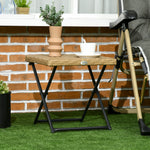 Folding Rattan Coffee Table W/ Steel Frame Bistro Garden | Natura
