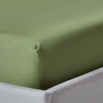 Organic Cotton Deep Fitted Sheet 18 Inch 400 Tc | King | Moss Green