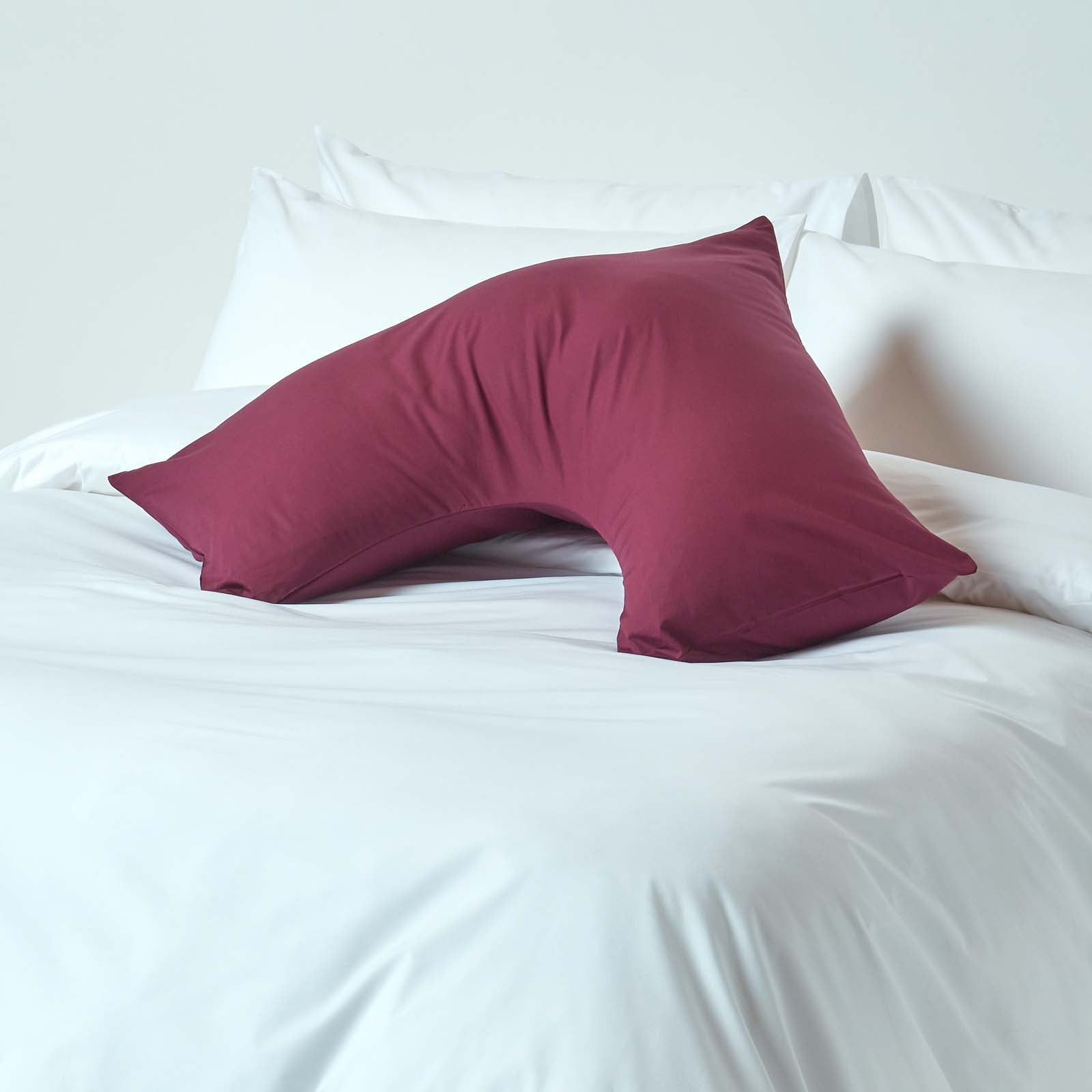 Egyptian Cotton V Shaped Pillowcase 200 Tc | V Shape | Plum