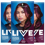 Live Intense Permanent Colour Hair Dye Withserum, 046 Cyber Purple 3x
