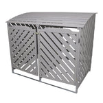 Double Wheelie Bin Storage | Grey
