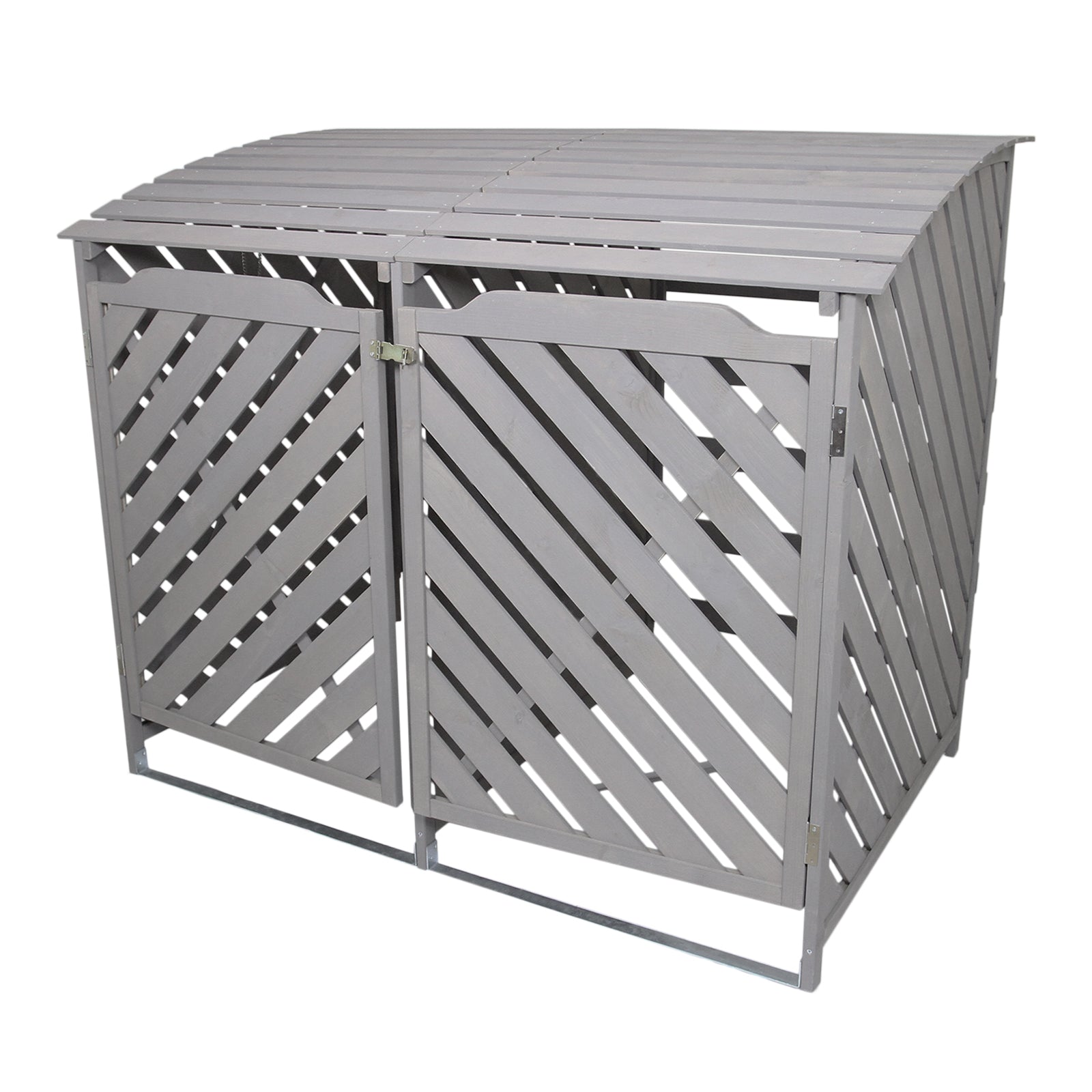 Double Wheelie Bin Storage | Grey