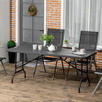 Outdoor Dining Table For 6, Folding Garden Dining Table