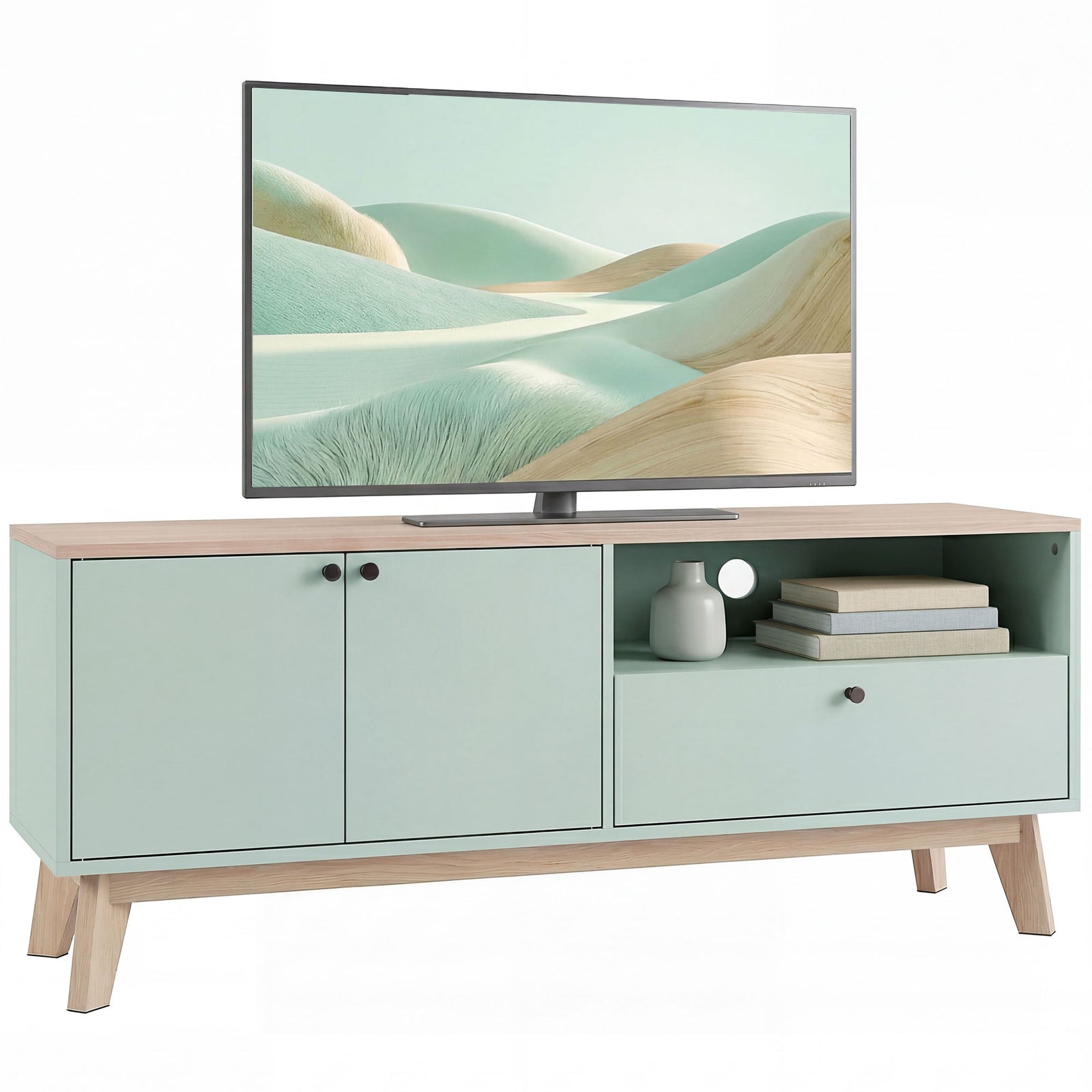 HOMCOM Entertainment Center With Adjustable Shelf For Tvs Up To 36 Inch
