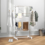 3/4 Tier Clothes Airer Stainless Steel Clothes Drying Rack | Large | White