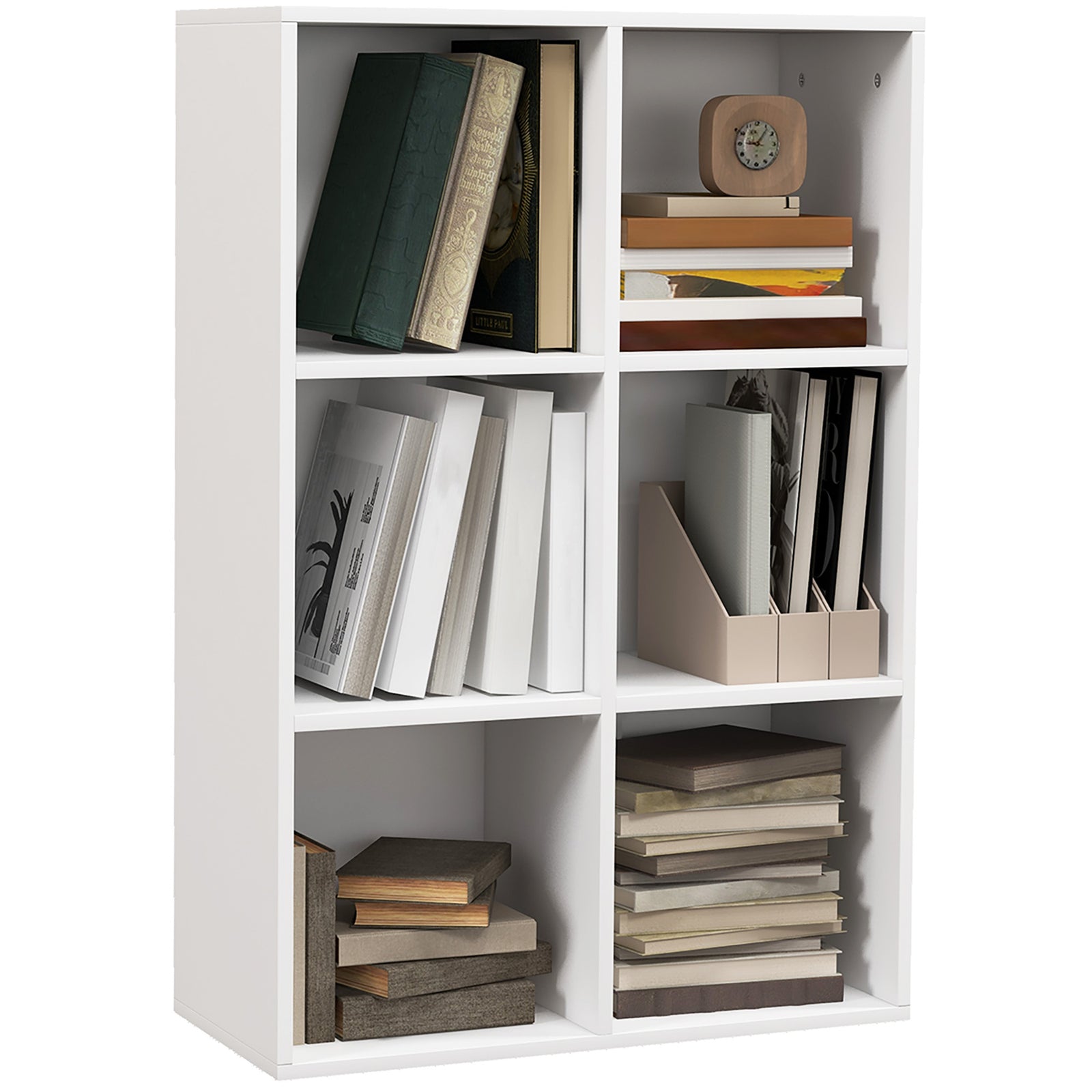Cubic Cabinet Bookcase Storage Shelves For Home Office | One Size | White