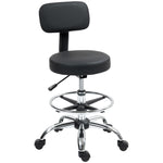 Faux Leather Adjustable Stool, 360° Swivel Chair For Study