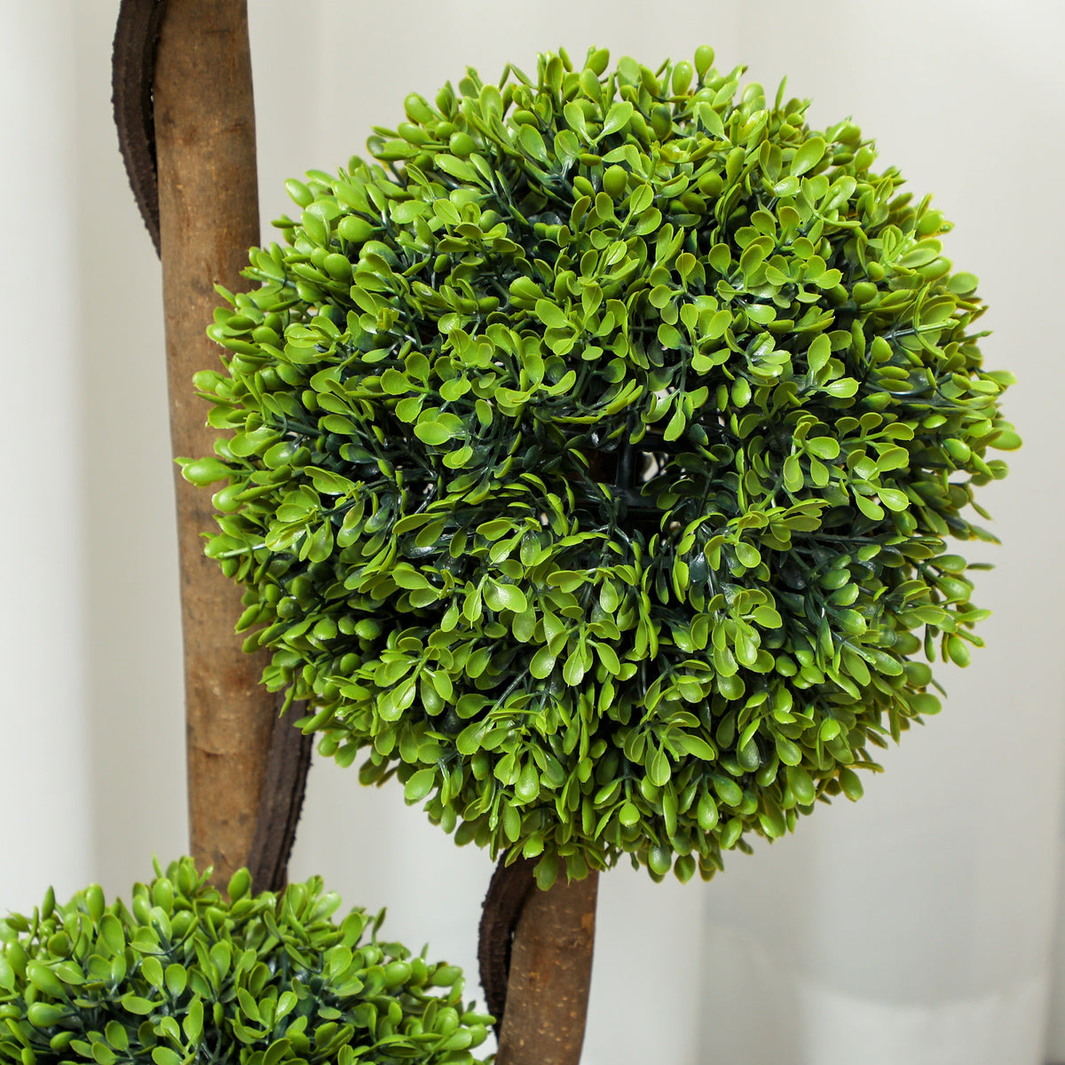 HOMCOM Artificial Plants Boxwood Ball Topiary Trees Set Of 2 Indoor Outdoor
