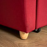 2-seater Pull Out Sofa Bed - Convertible Sleeper Sofa | Red