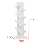 Rustic Standing Tree Bookshelf Wood Display Rack Height 132cm