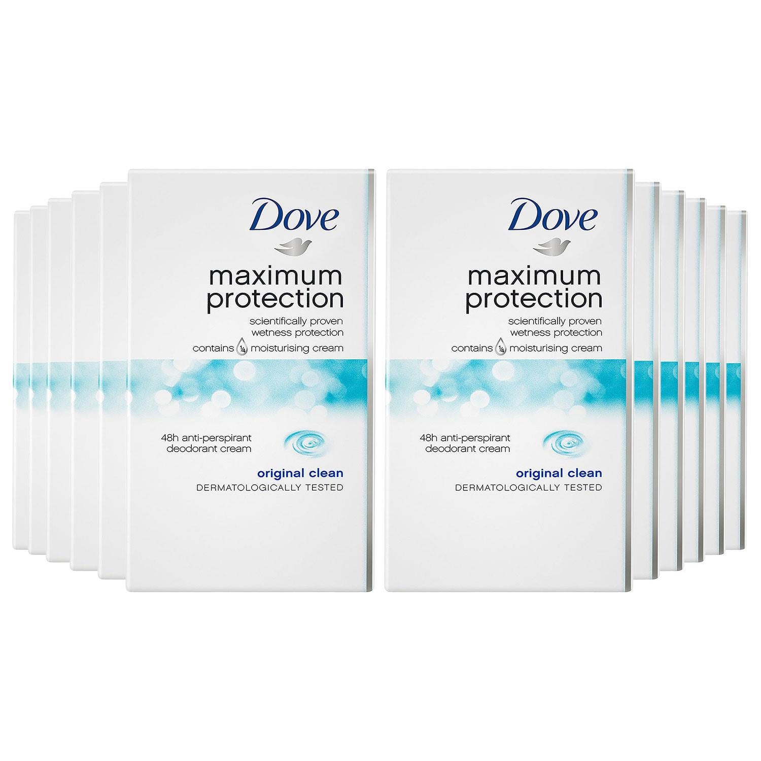48h Maximum Protection Original Clean Antiperspirant Cream Stick, 12x 45ml
