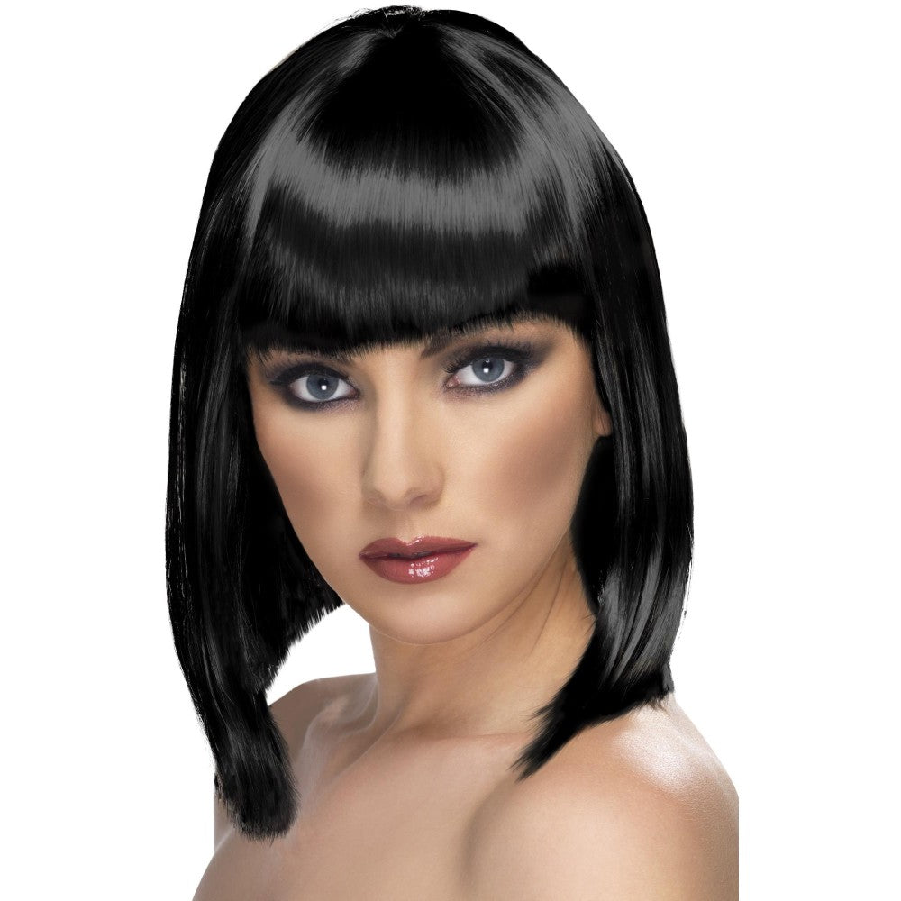 Glam Short Blunt Wig With Fringe | Black