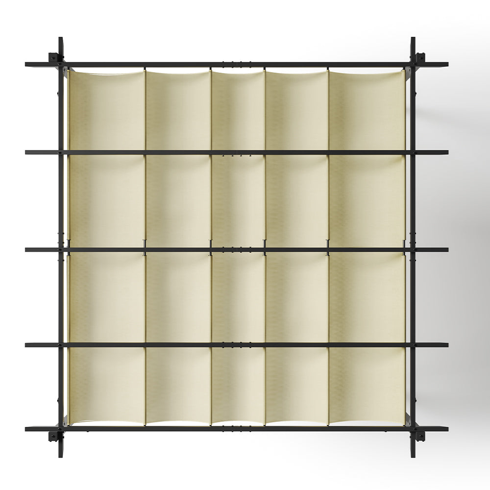 3m X 3m Outdoor Retractable Steel Pergola With Pa-coated Polyester Canopy