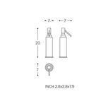Soap Dispenser, 125ml Capacity, Black Matt Freestanding Collection Kubic