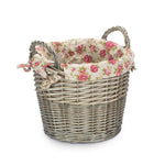 Craft Basket With Garden Rose Lining | One Size | Gray