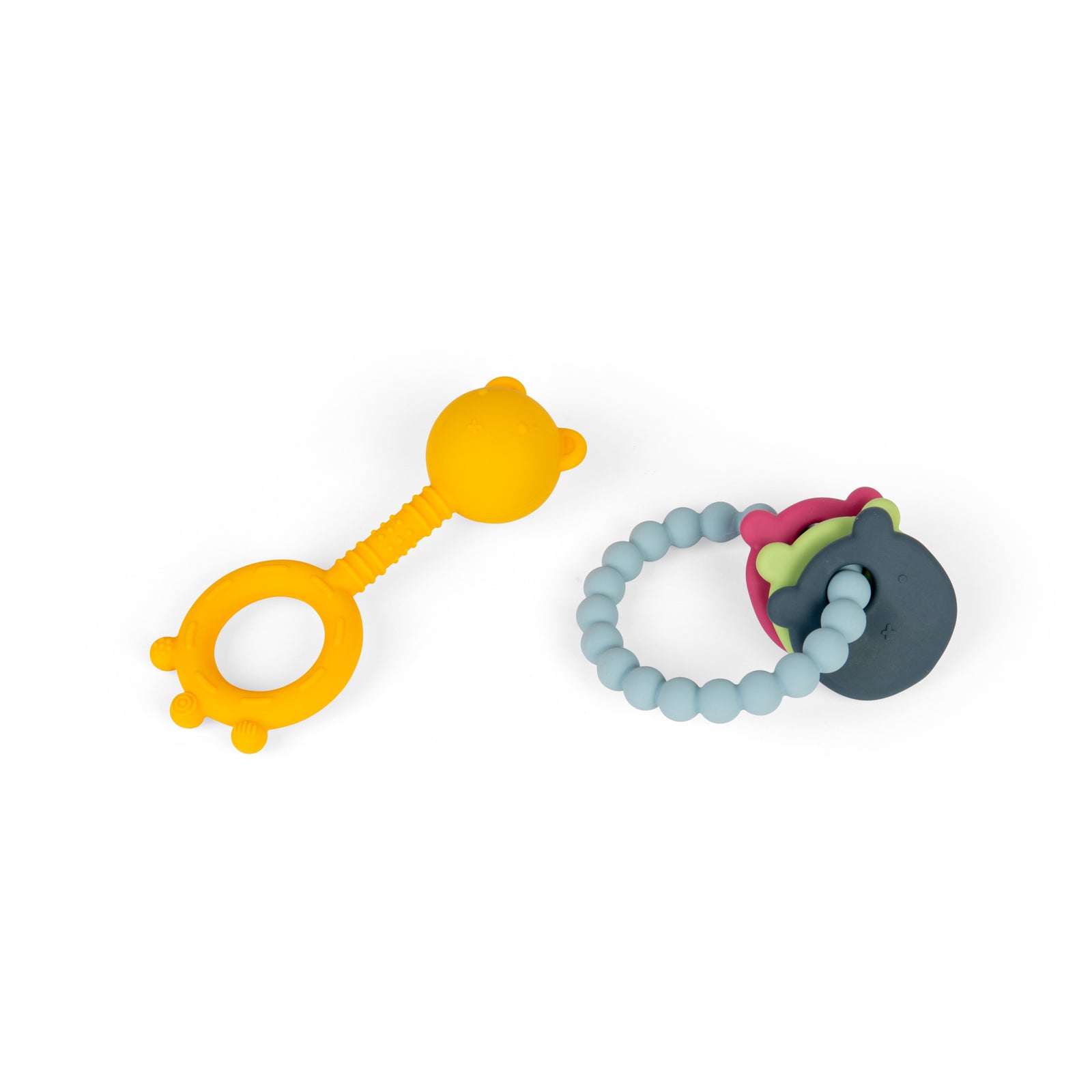 2pc Silicone Baby Bear Teether Set