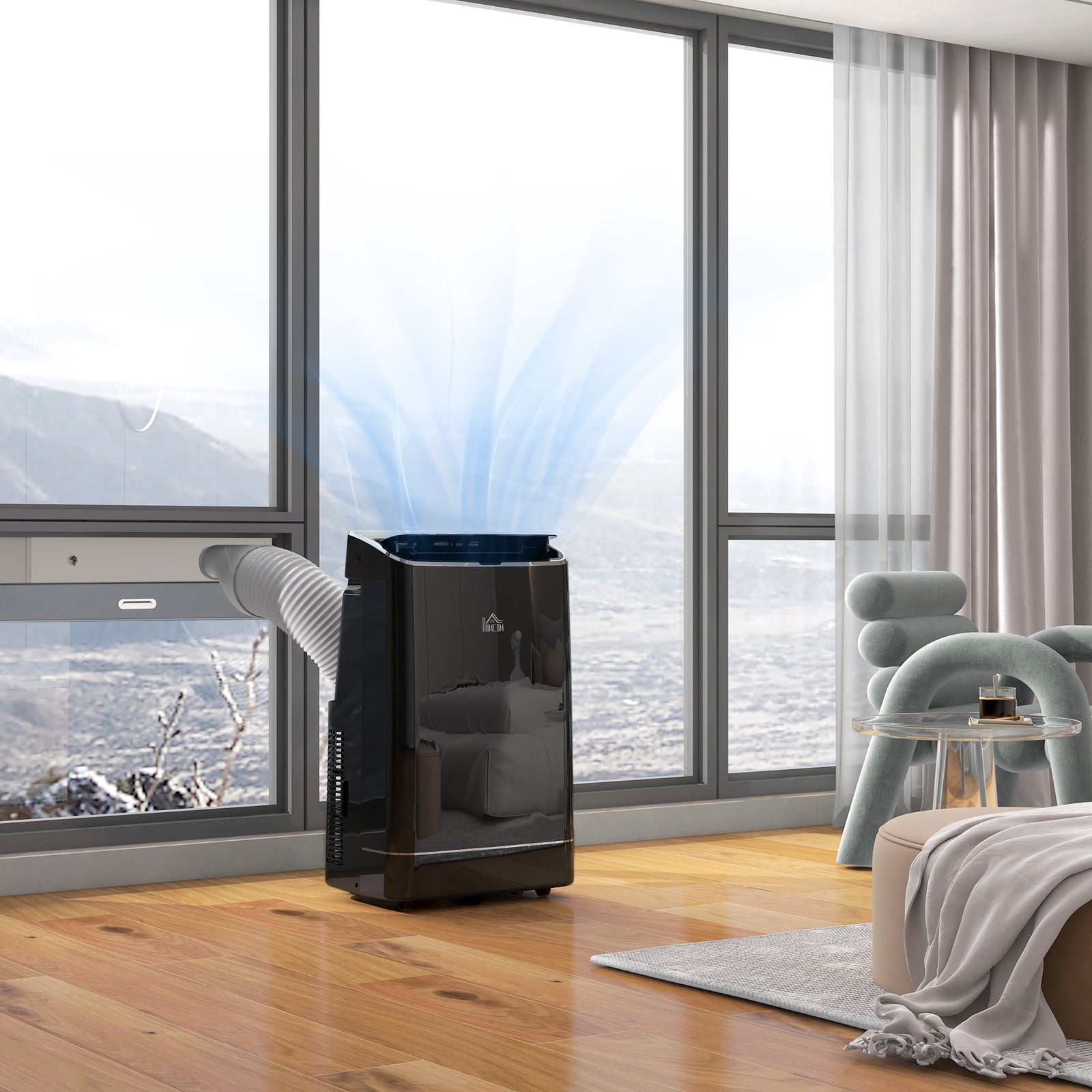14000 Btu Mobile Air Conditioner With Wifi Smart App, 35m² | One Size | Black