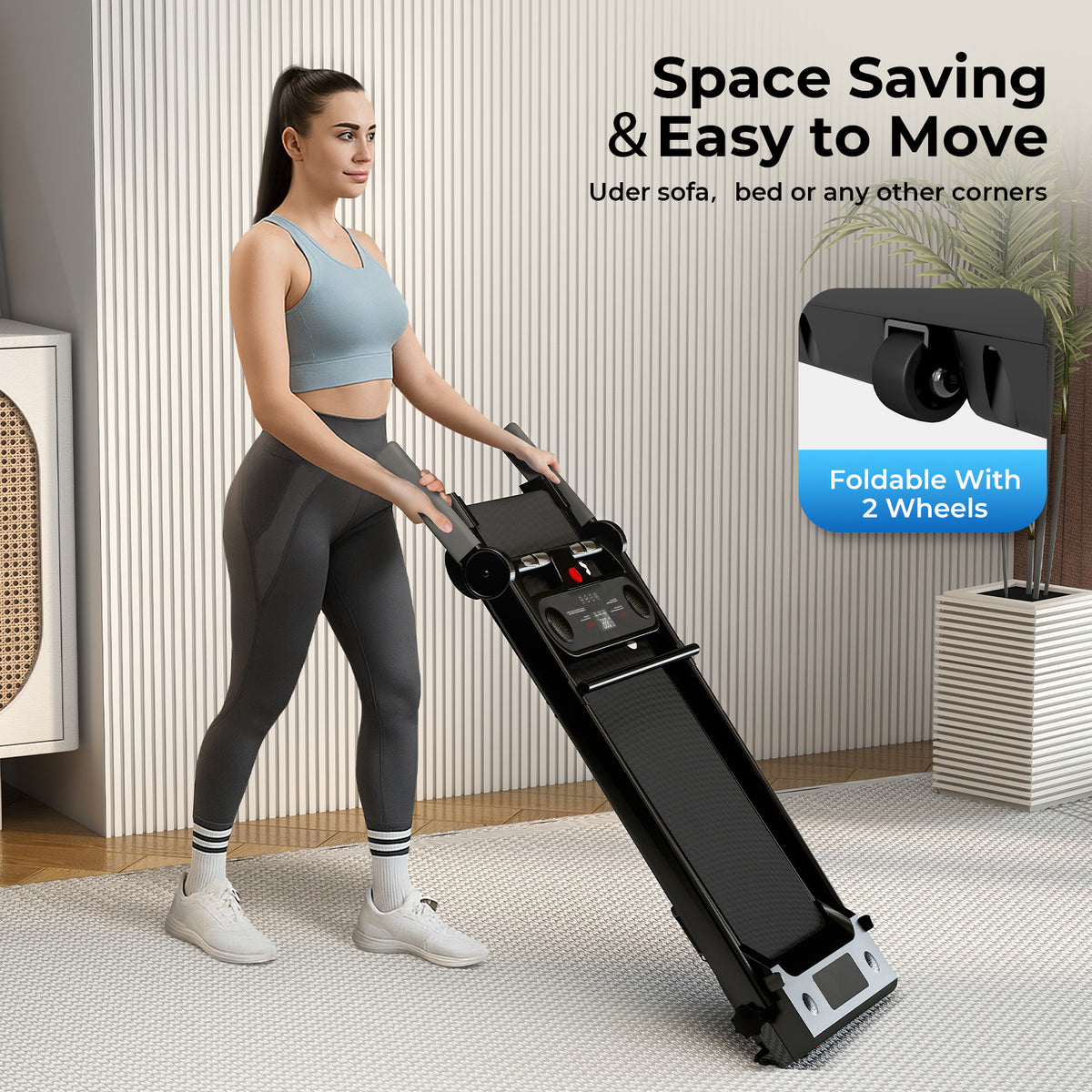 Centra Folding Treadmill For Home Incline Running Machine Walking Pad Bluetooth