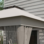 3(m) X 3(m) Patio Garden Metal Gazebo Marquee Party Tent | Light Slate Gray