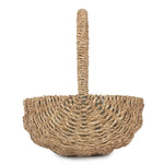 Oval Seagrass Flower Basket Plastic Lined