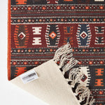Terracotta, Black And Brown Cotton Kilim Rug | 200cm | Terracotta