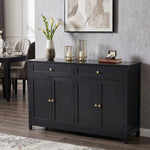 Mdf Sideboard Buffet Cabinet With 2 Drawers