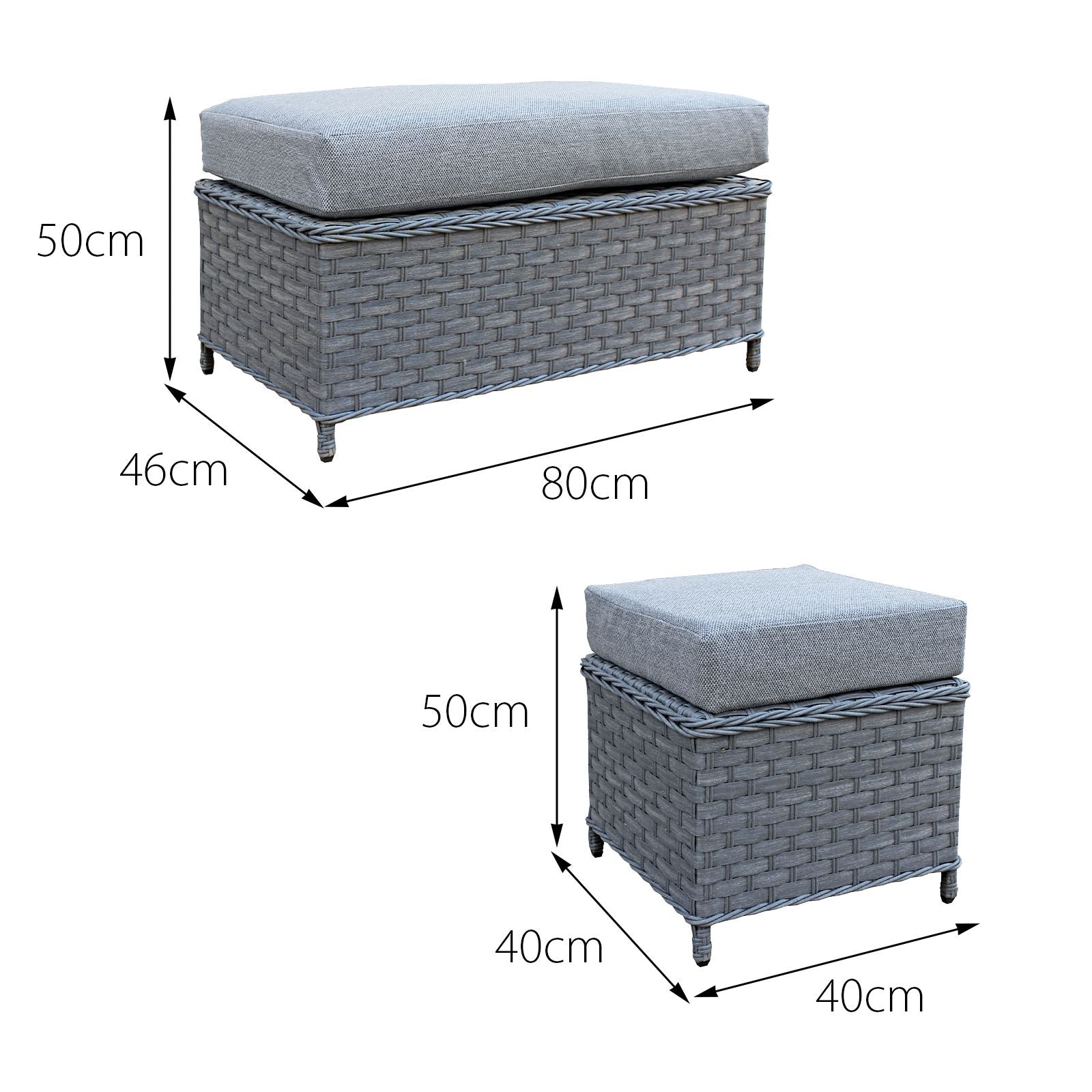 Buxton Rattan 9 Seat Rising Firepit Corner Set | Ocean Grey