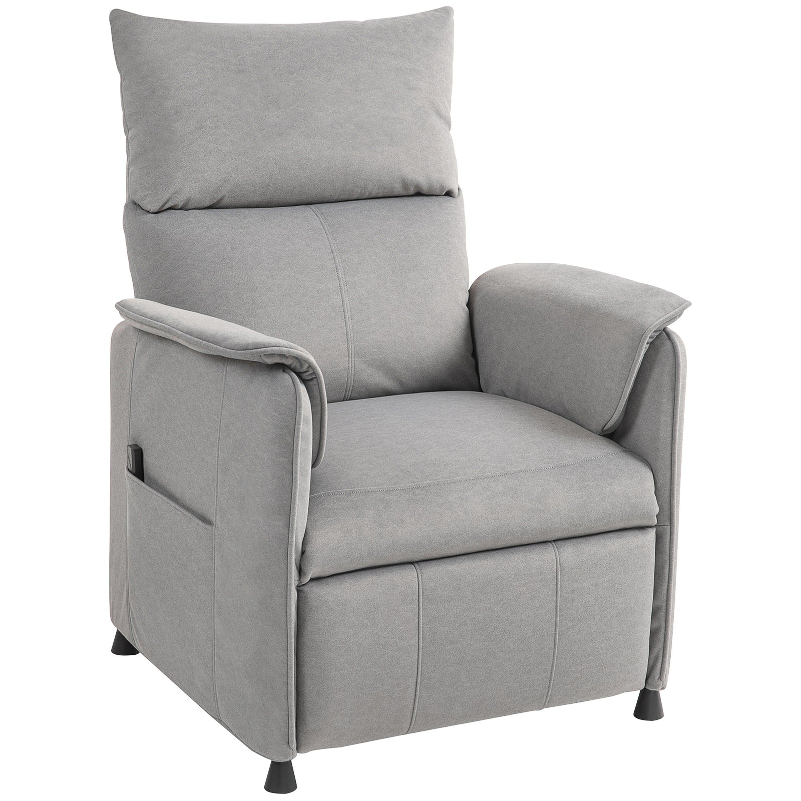 Electric Reclining Chair W/ Remote, Power Recliner For Elderly | Grey