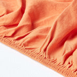 Luxury Linen Fitted Sheet | Double | Burnt Orange