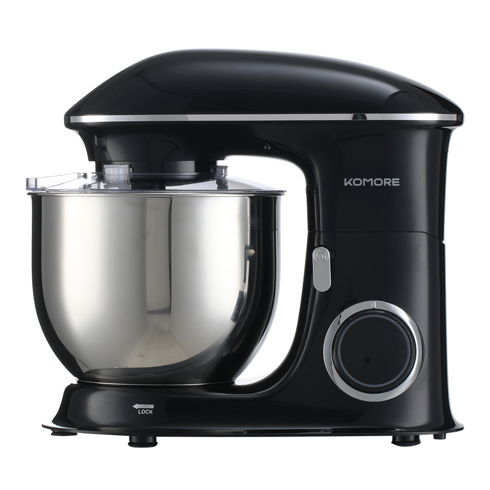 1400w 7l Household Stand Mixer With Stainless Steel Bowl And Splash Guard – Includes Whisk, Beater & Dough Hook