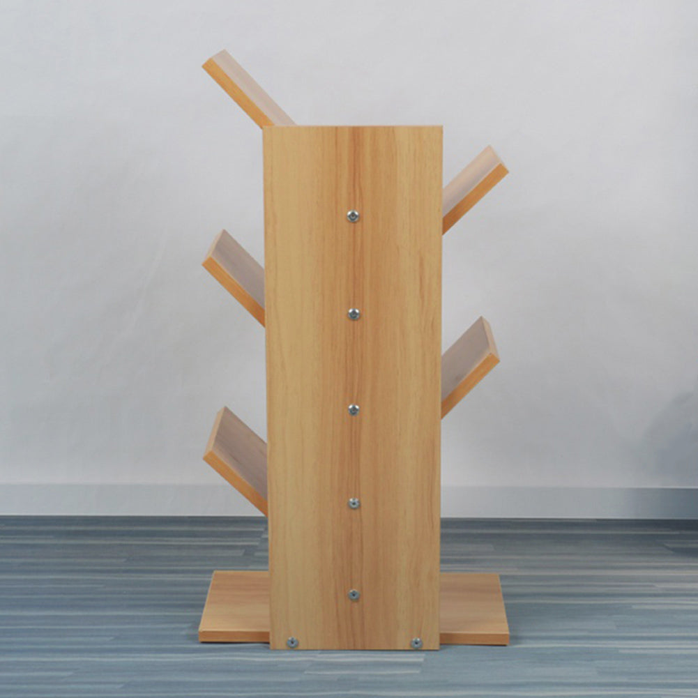 Rustic Standing Tree Bookshelf Wood Display Rack