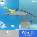 3m Cantilever Garden Parasol With Crank Handle | One Size | Light Grey