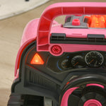 Kids Truck Engine Toy Set W/ Horn, Light, Car Key, For Ages 3-5 Years | Pink