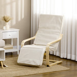 Lounge Chair Recliner Adjustable Footrest Home | One Size | Cream