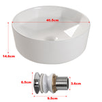 Round White Bathroom Sink Art Basin