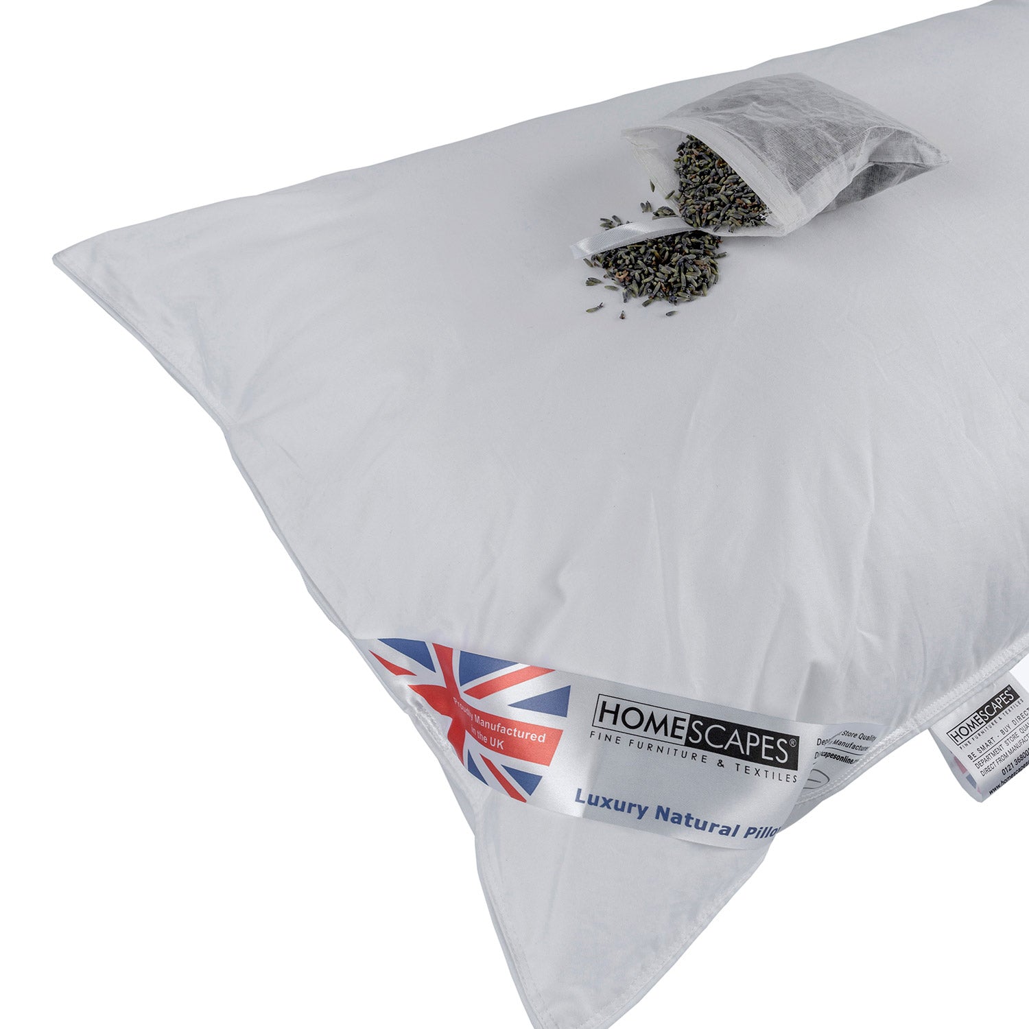 Super Microfibre Lavender Pillow With Dried Lavender Insert Extra Fill