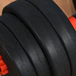 Adjustable 2 In 1 Barbell Dumbbells Set | 25kg | Black
