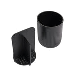 Recycled Toothbrush Holder - Three compartments - Easy to clear removable parts - Made in the UK | Graphite Black