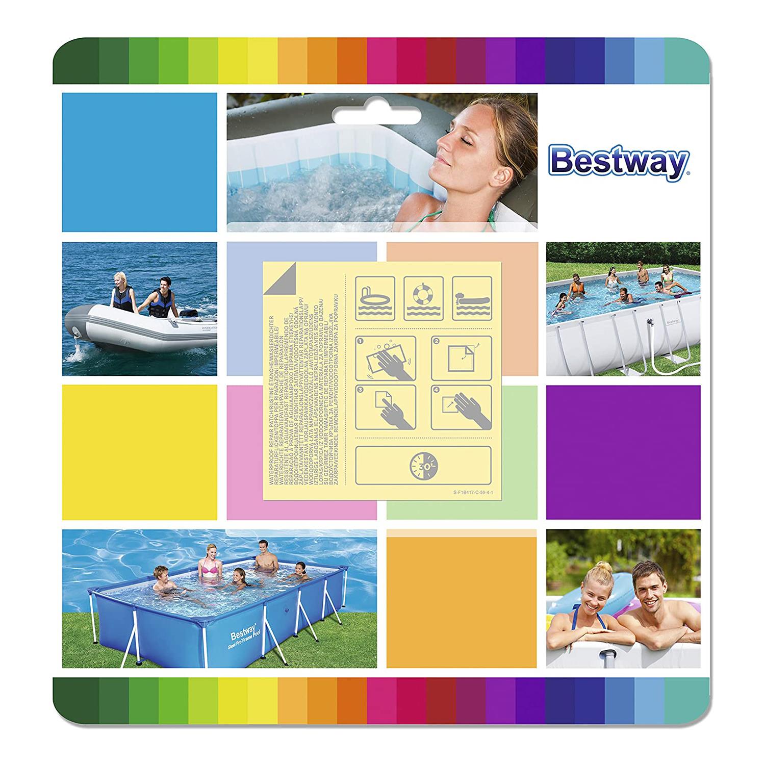 2.5" X 2.5"/6.5cm X 6.5cm Self Adhesive Underwater Adhesive Repair Patch