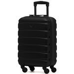 55x35x20cm Cabin Carry On Suitcase Hard Shell Overhead Luggage 100+ Airlines Approved | Cabin | Jet Black