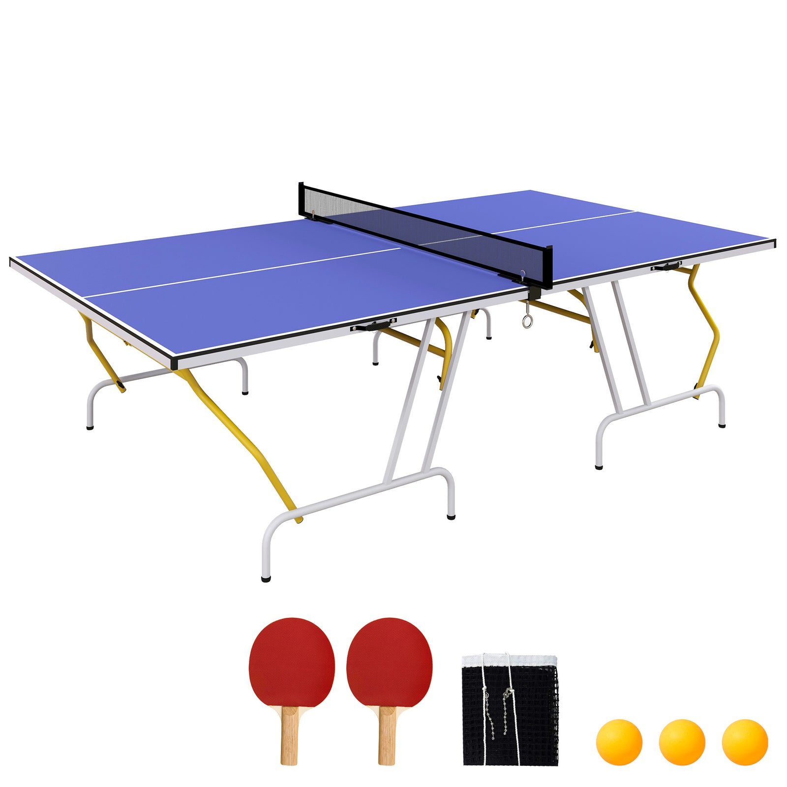 9ft Table Tennis Table With Cover | Blue